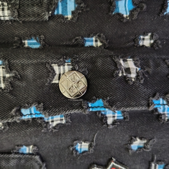 Imperious Men's Biker Motorcycle Denim Vest With Patches Sz XL Cotton - Picture 7 of 16